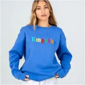Empathy Women's Bold Blue Crew Neck Sweater